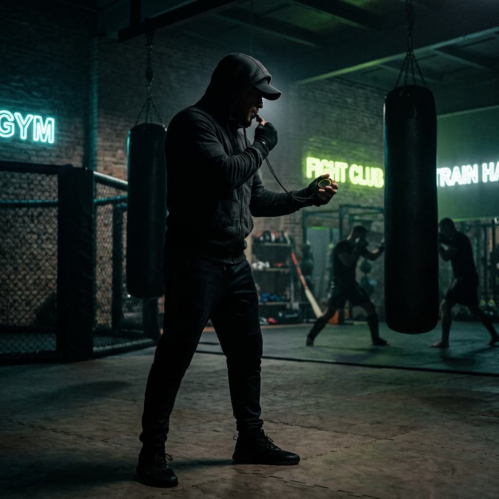 Anonymous shadowy coach graphic